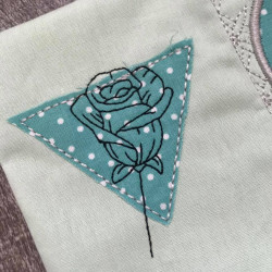 Stickserie - Geo Flowers Rose